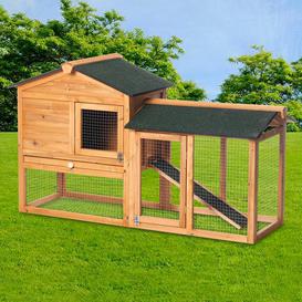 image-Keanu Weather Resistant Rabbit Hutch with Ramp