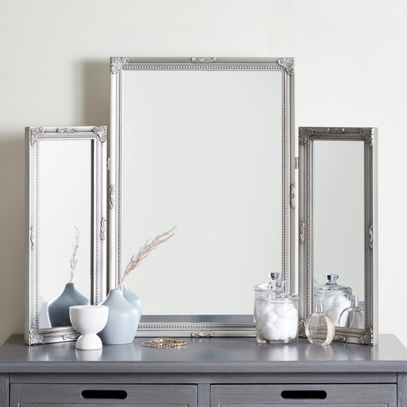 Swept Dressing Table Mirror Silver