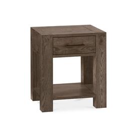 Bentley Turin With Drawer Dark Oak Square Lamp Table