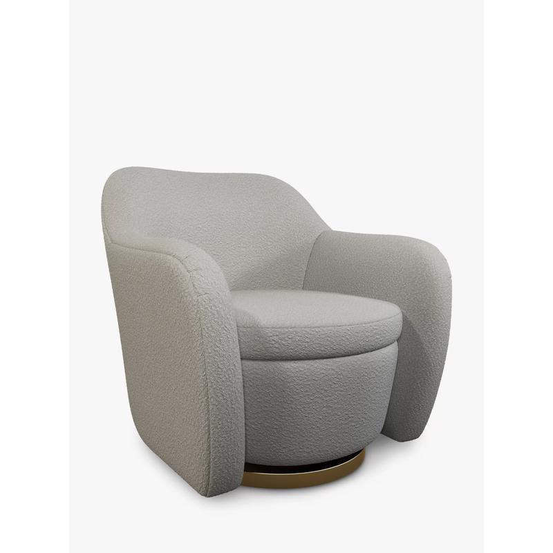 John Lewis Snuggle Accent Swivel Chair, Gold Base by John Lewis