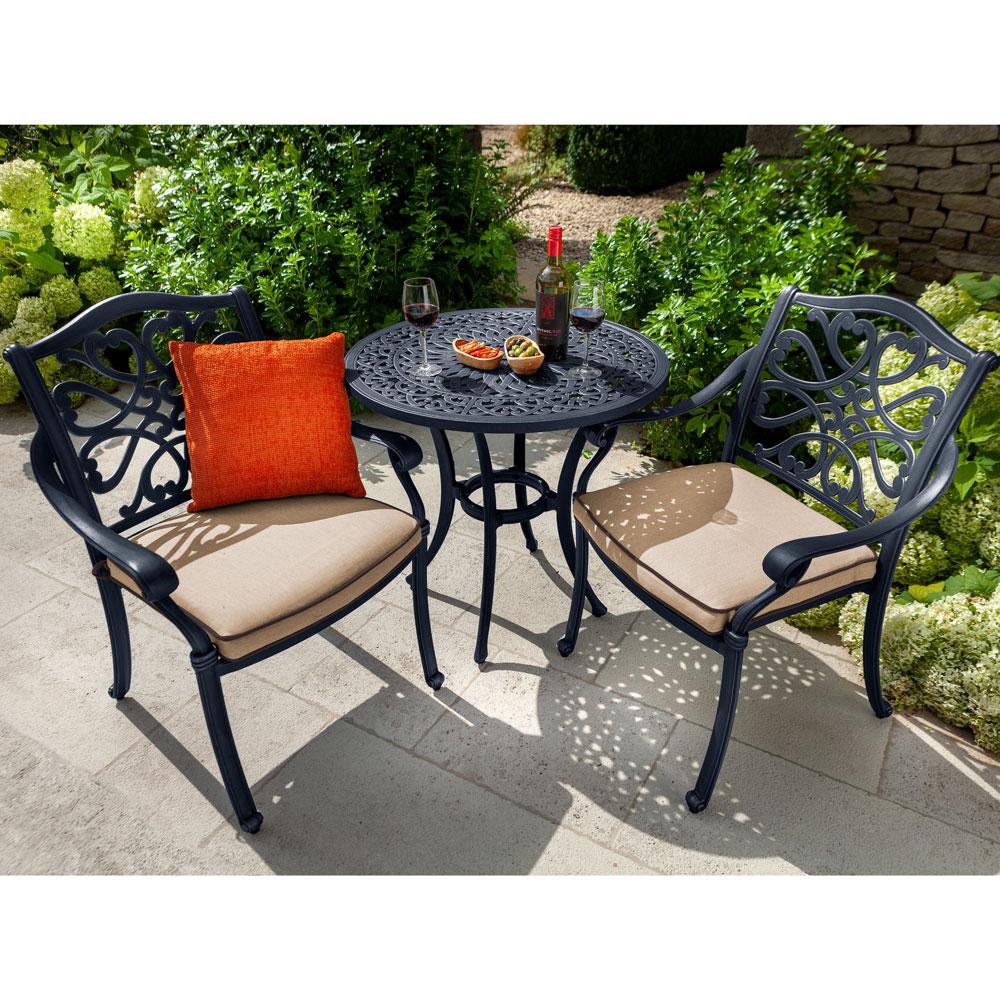 Hartman Capri Garden Bistro Set - Bronze/Amber