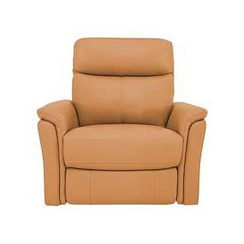 Compact Collection Piccolo Power Recliner Leather Armchair - BV Honey Yellow