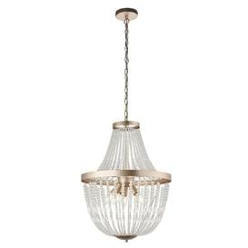 image-Endon 81913 Celine 5 Light Ceiling Pendant In Rose Gold Paint And Clear Glass