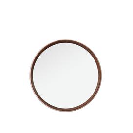 image-Swoon - Muhle - Contemporary Round Mirror in Dark Brown - Acacia
