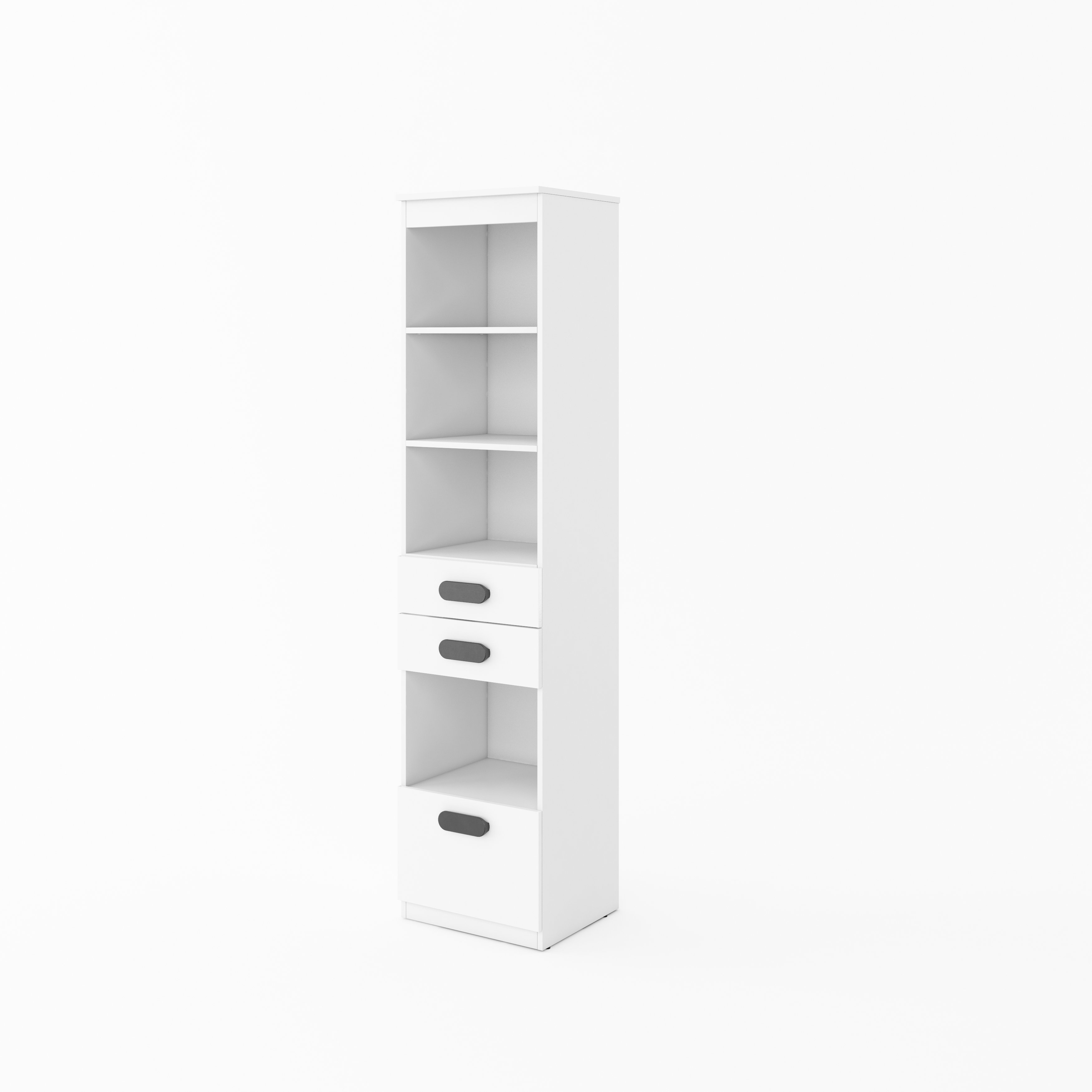 Replay RP-05 Tall Display Cabinet - White Gloss 45cm GREY