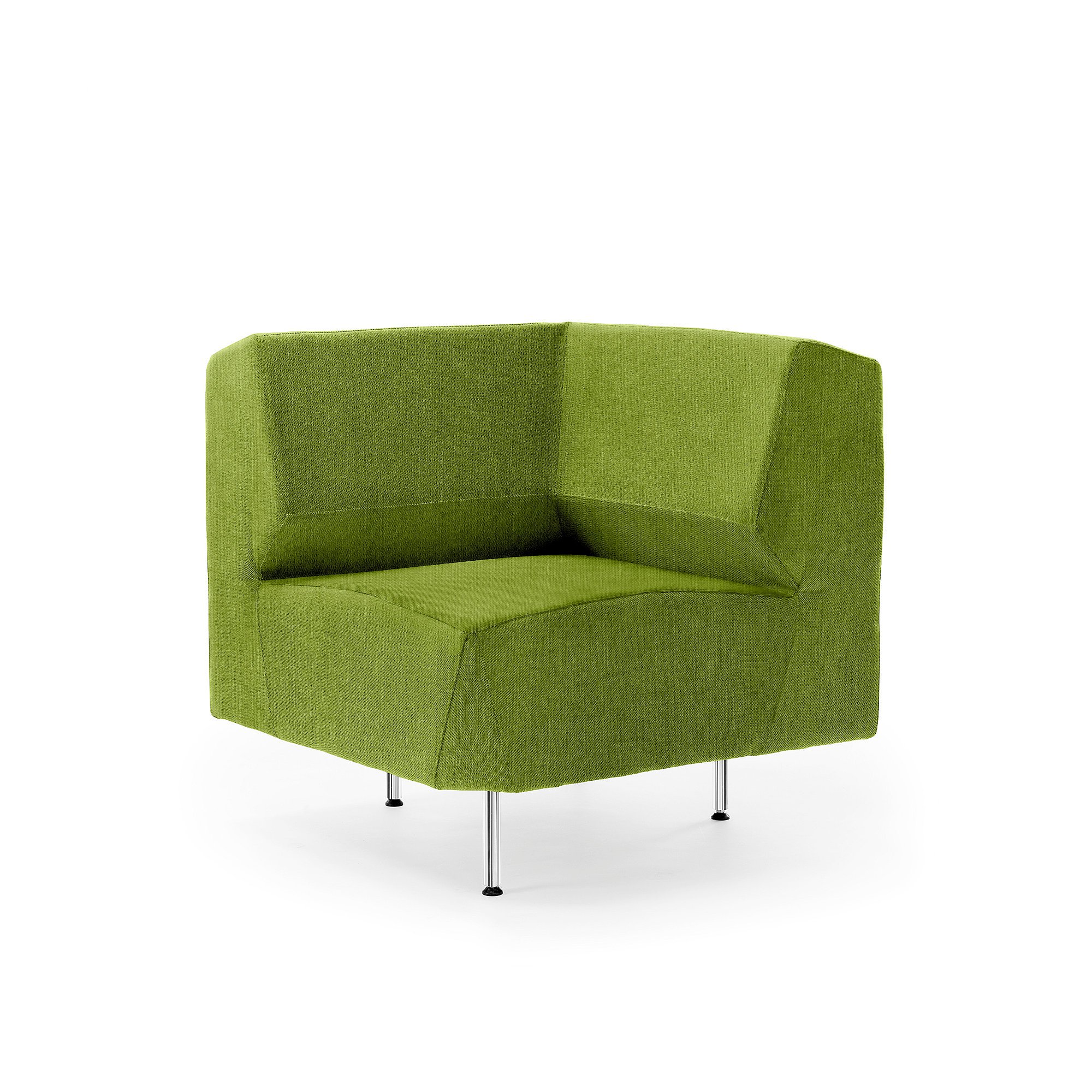 Corner module sofa ALEX, Medley fabric, lime green