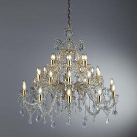 Searchlight 1214-30 Marie Therese 30 Light Ceiling Chandelier In Polished Brass
