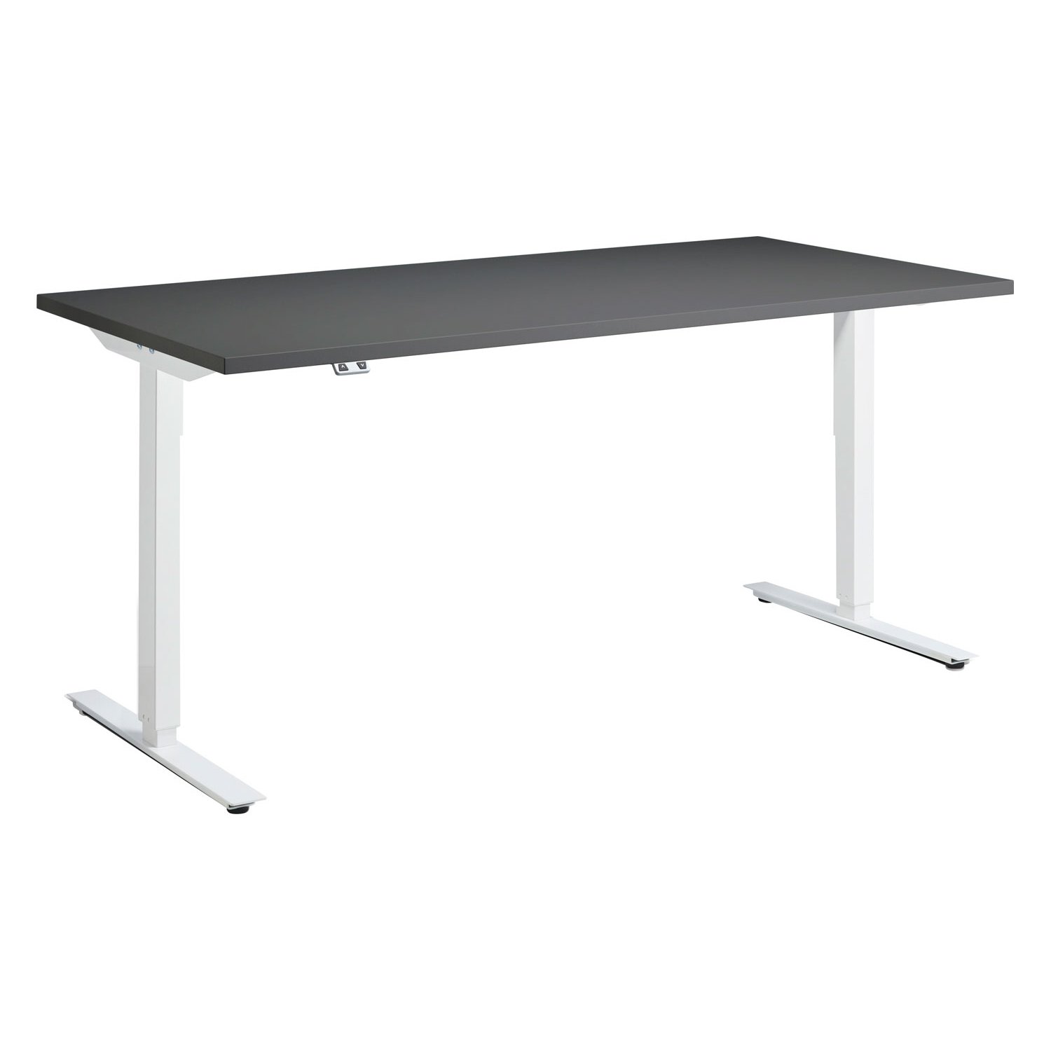 Calgary Dual Motor Height Adjustable Desk, 140wx70dx70-120h (cm), White/Graphite