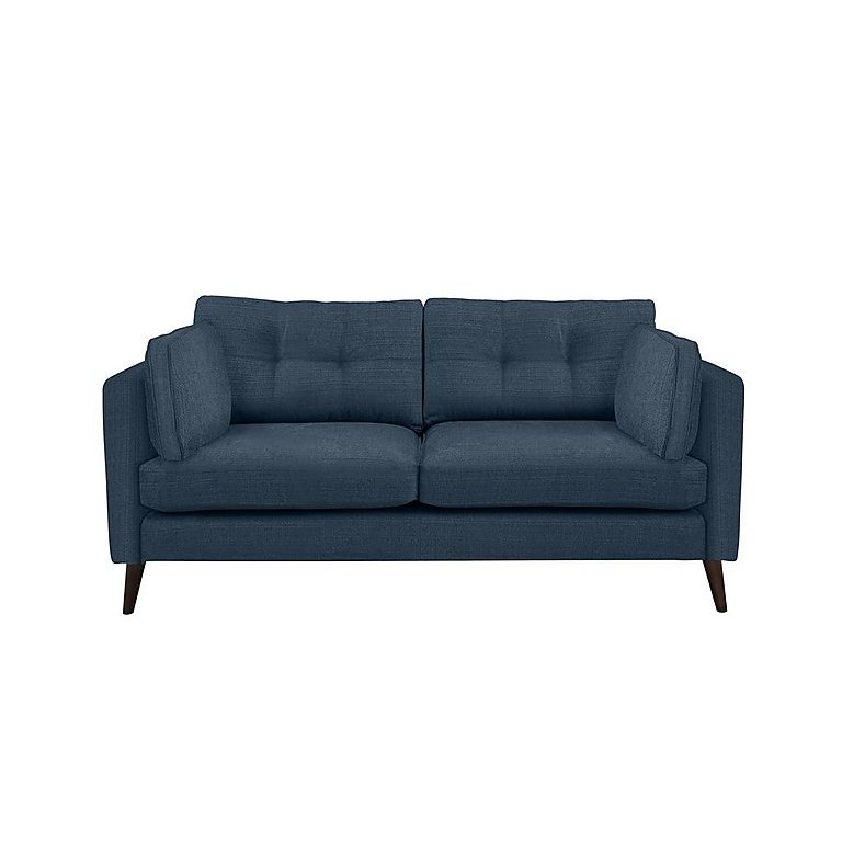 The Botanical Collection Verdosa 3 Seater Fabric Plain Sofa Blue by