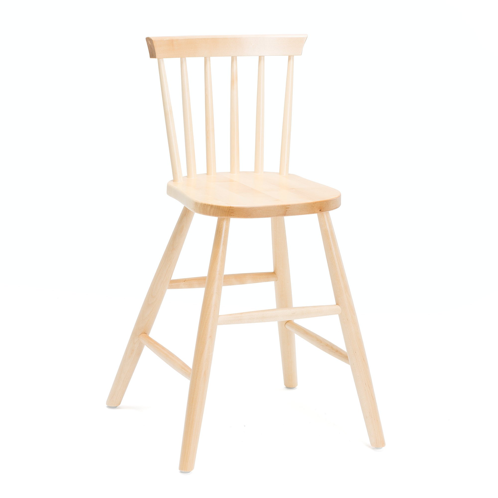 Children's high wooden chair ALICE, H 520 mm, birch