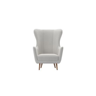 Louis Armchair in Alabaster Brushed Linen Cotton - sofa.com
