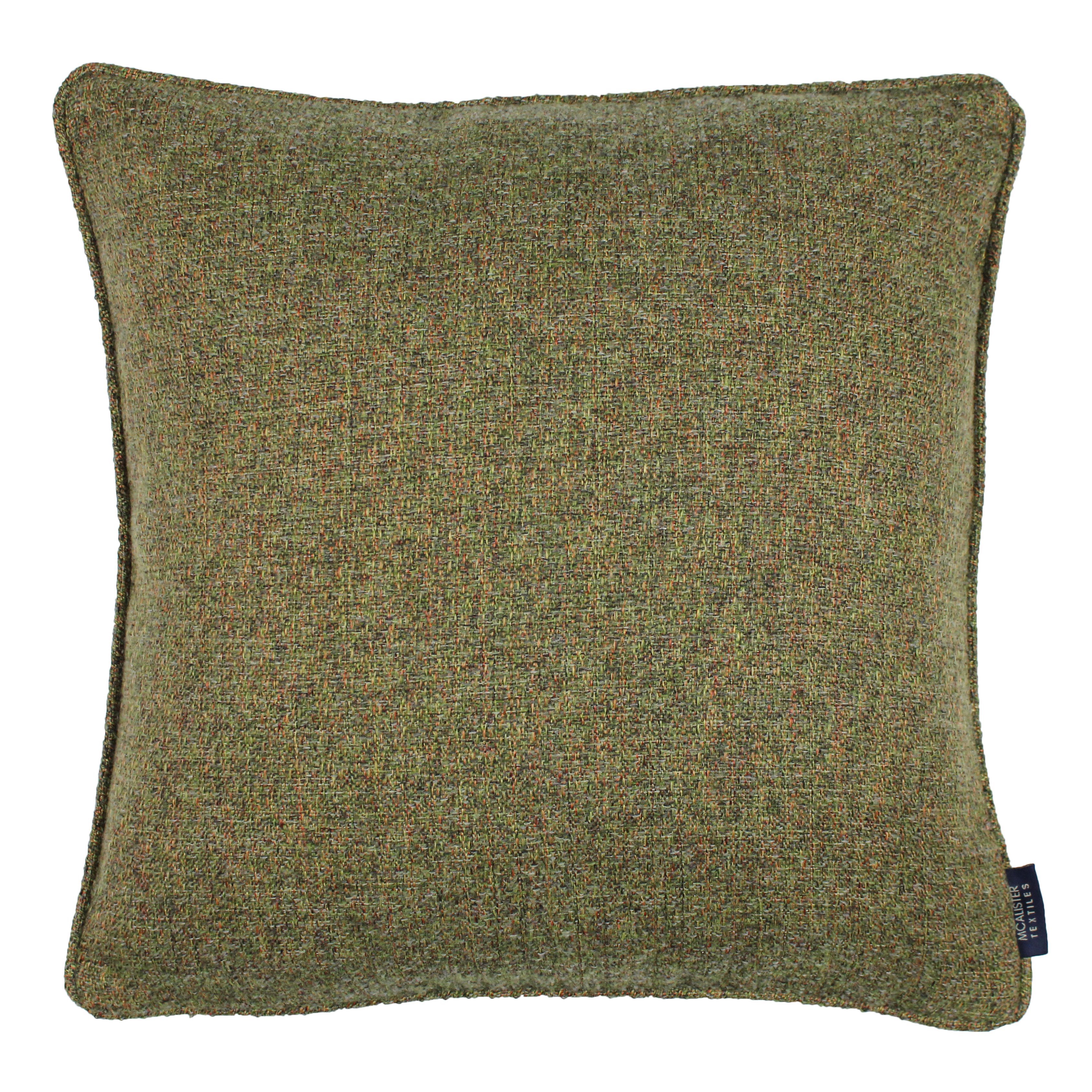 Highlands Forest Green Textured Plain Cushion, Cover Only / 49cm x 49cm