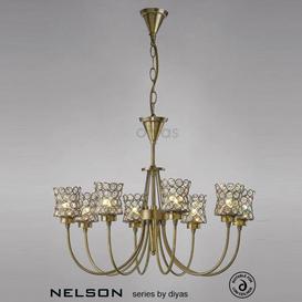 Diyas IL20662 Nelson Ceiling Pendant Light in Antique Brass