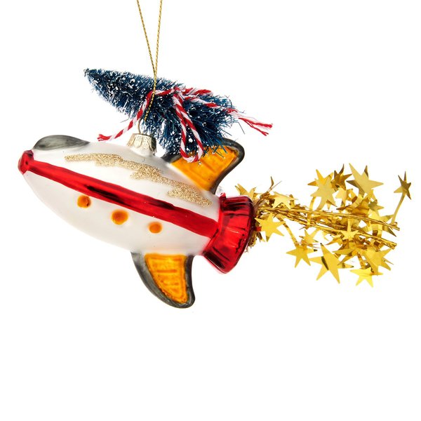 Sass & Belle Rocket With Christmas Tree Shaped Bauble