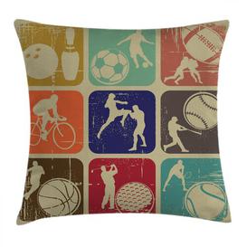 image-Rosalin Sports Grunge Sports Banners Outdoor Cushion Cover
