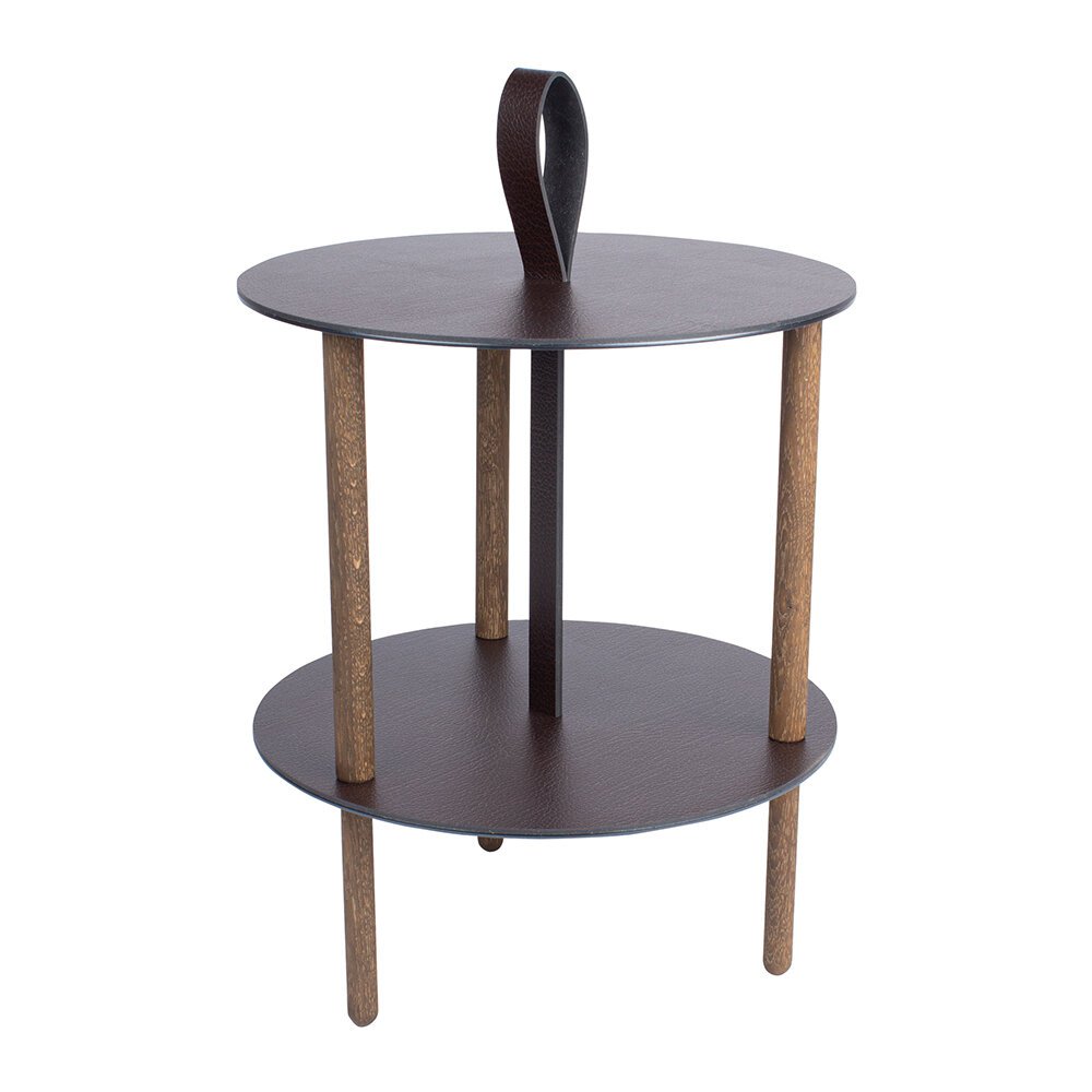 LIND DNA - Round Strap Table - Bull Brown