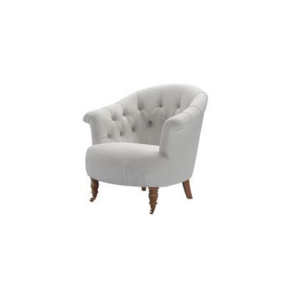Bertie Armchair in Alabaster Brushed Linen Cotton - sofa.com