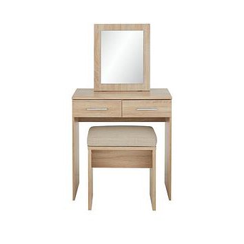 Milan Dressing Table, Mirror And Stool Set