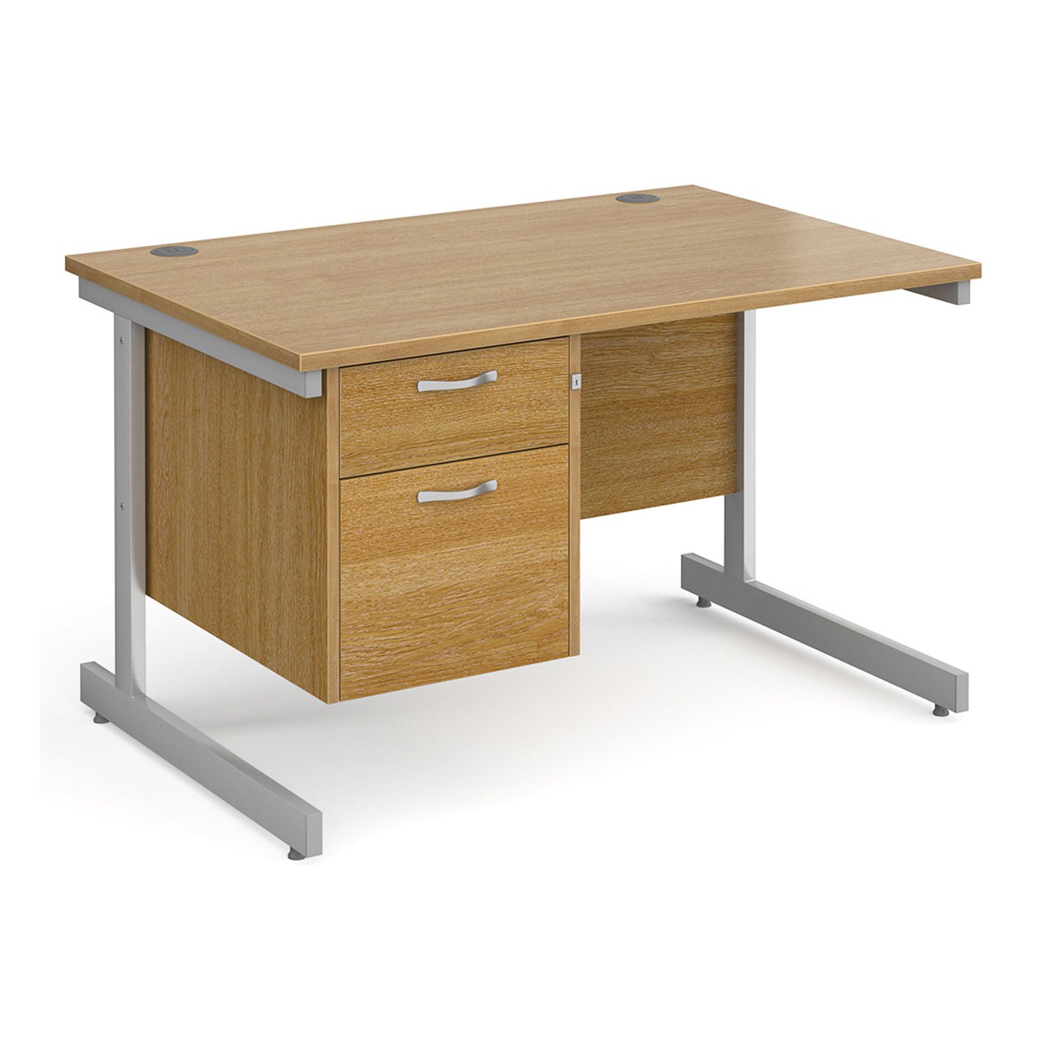 All Oak C-Leg Clerical Desk 2 Drawer , 120wx80dx73h (cm)
