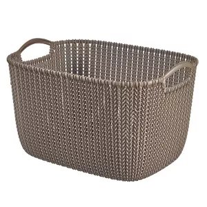Curver Knit Collection Harvest Brown 19L Plastic Storage Basket (H)230mm (W)400mm