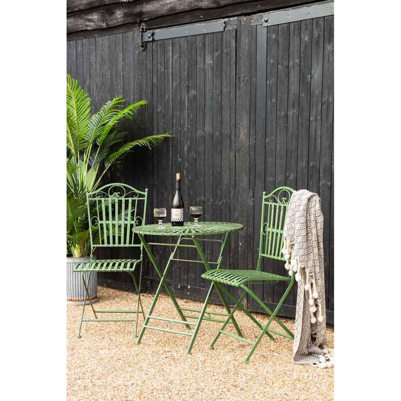 Green Metal Garden Table & Chair Set by Rockett St