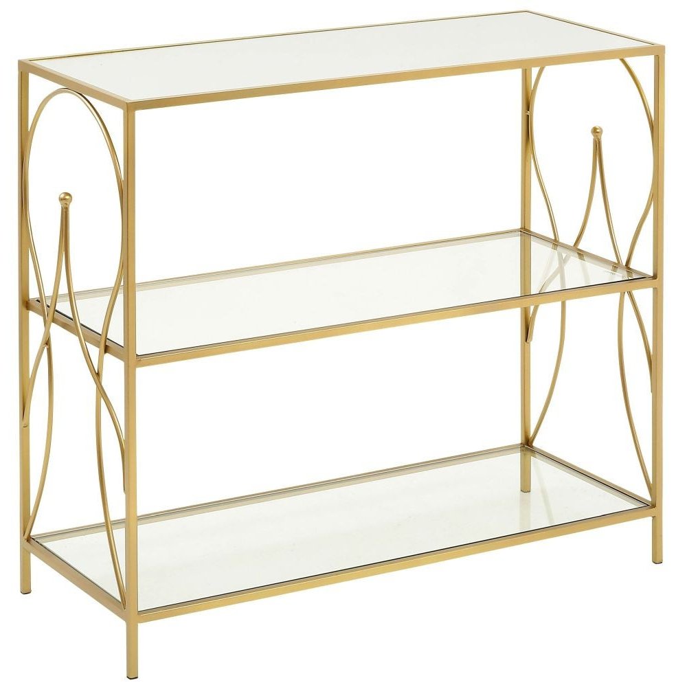 Maci Antique Gold Console Table