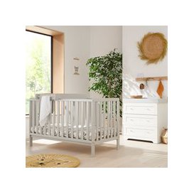 Tutti Bambini Malmo Cot Bed with Rio Furniture 2 Piece Nursery Set - Oak & Grey