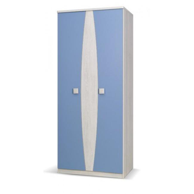 Tenus 2 Door Wardrobe - Light Blue Oak Santana 80cm