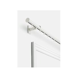 John Lewis Made to Measure Hand Drawn Revolution Curtain Track with Gliders and Stud Finials, Wall / Ceiling Fix, Dia.30mm