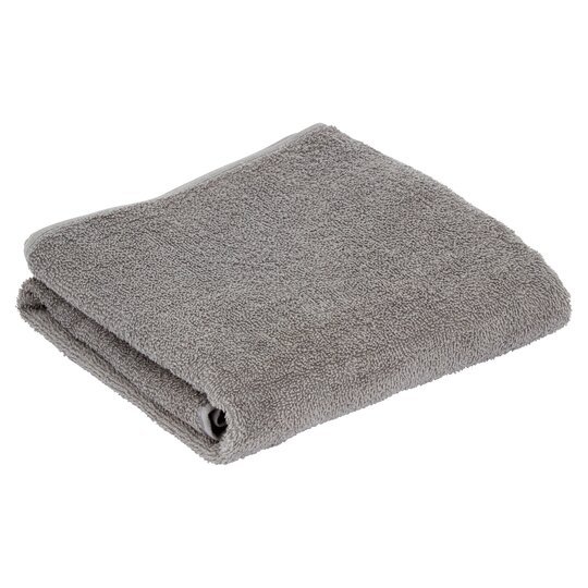 Tesco Cotton Low Twist Bath Towel Mid Grey