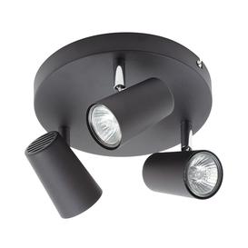 image-Chobham 3 Light Adjustable Ceiling Spotlight Plate - Black