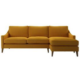 Iggy Medium RHF Chaise Sofa in Mango Brushed Linen Cotton - sofa.com