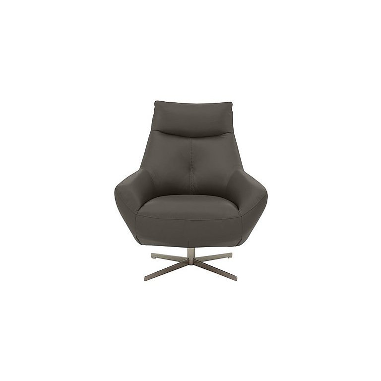 Galaxy Swivel Chair - Grey- World of Leather