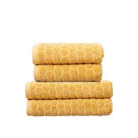 Silentnight Honeycomb Pattern Towels – Ochre