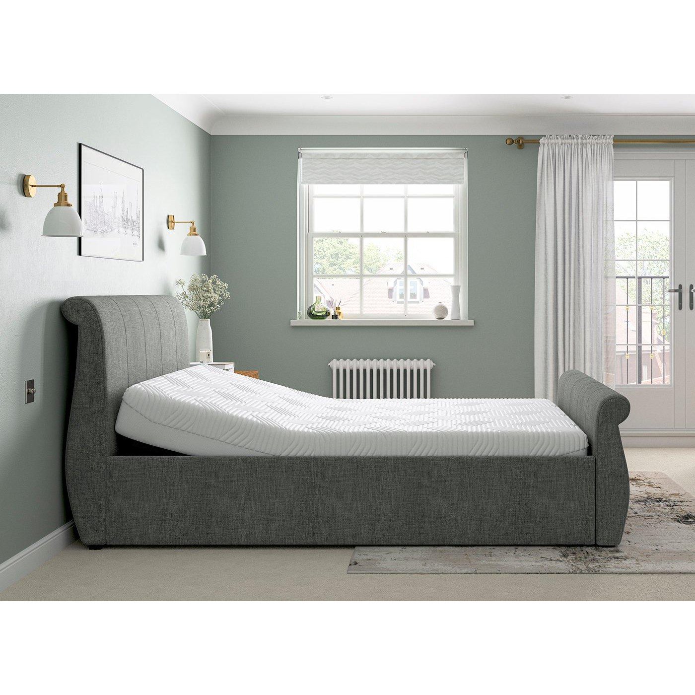 Lucia Sleepmotion Adjustable Upholstered Bed Frame 3'0 Single GREY