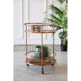 Brushed Rose Gold Shoreditch Drinks Trolley