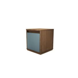 Alfie Bedside Table with One Drawer in Lagoon Brushed Linen Cotton - sofa.com