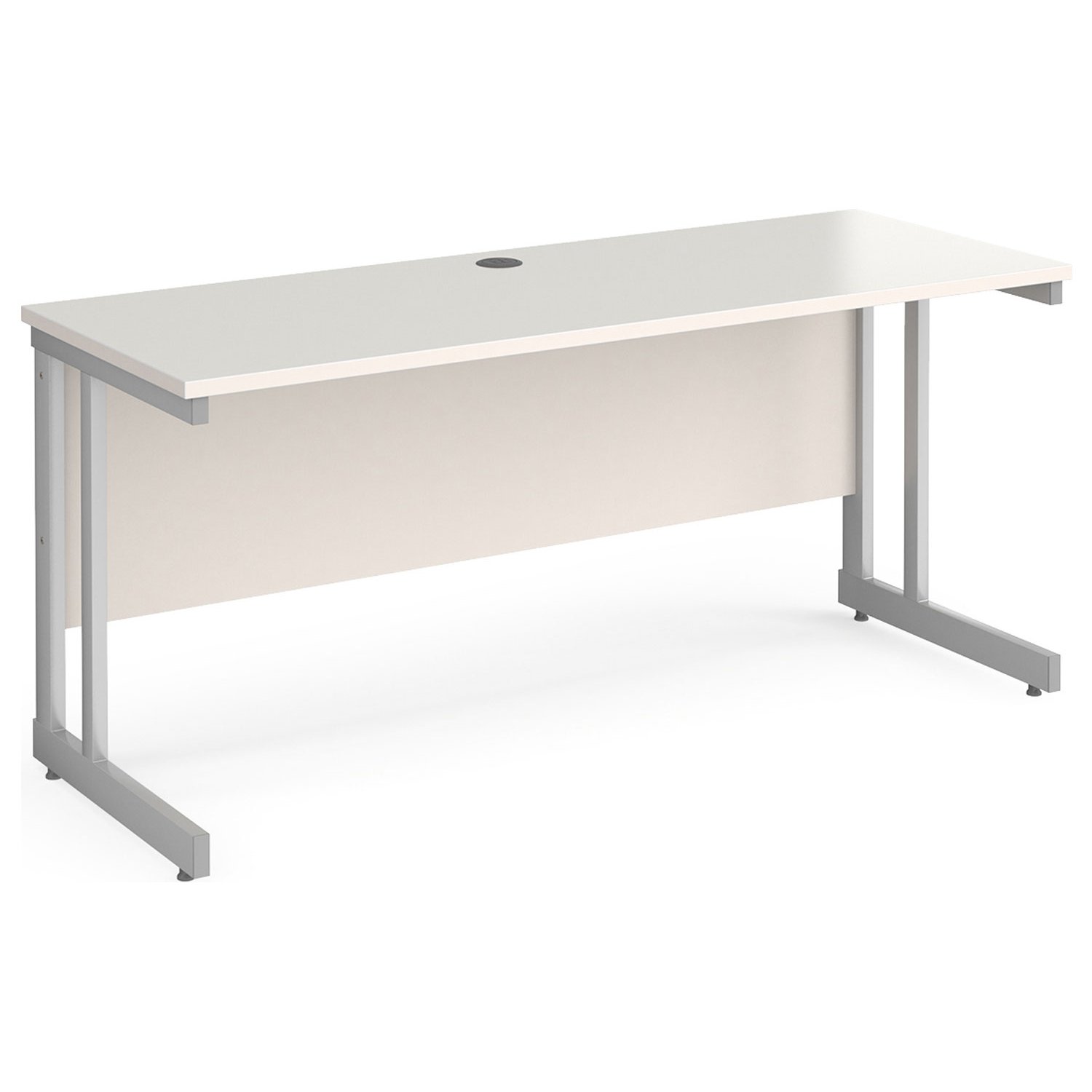 Tully II Narrow Rectangular Desk, 160wx60dx73h (cm), White