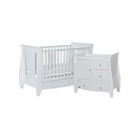 Tutti Bambini Katie Cot Bed 2 Piece Nursery Set in White