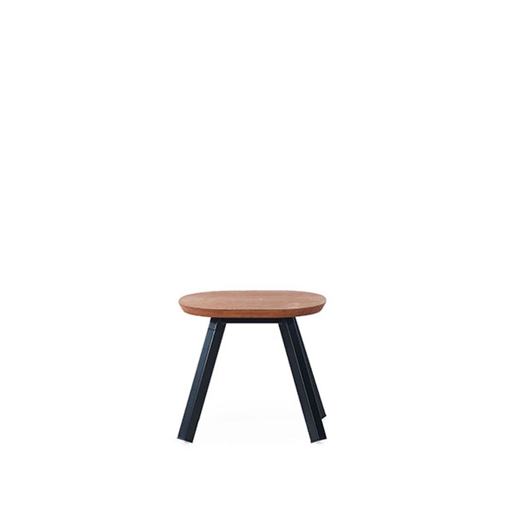You & Me Outdoor Ping-Pong Stool Black & Iroko By RS Barcelona