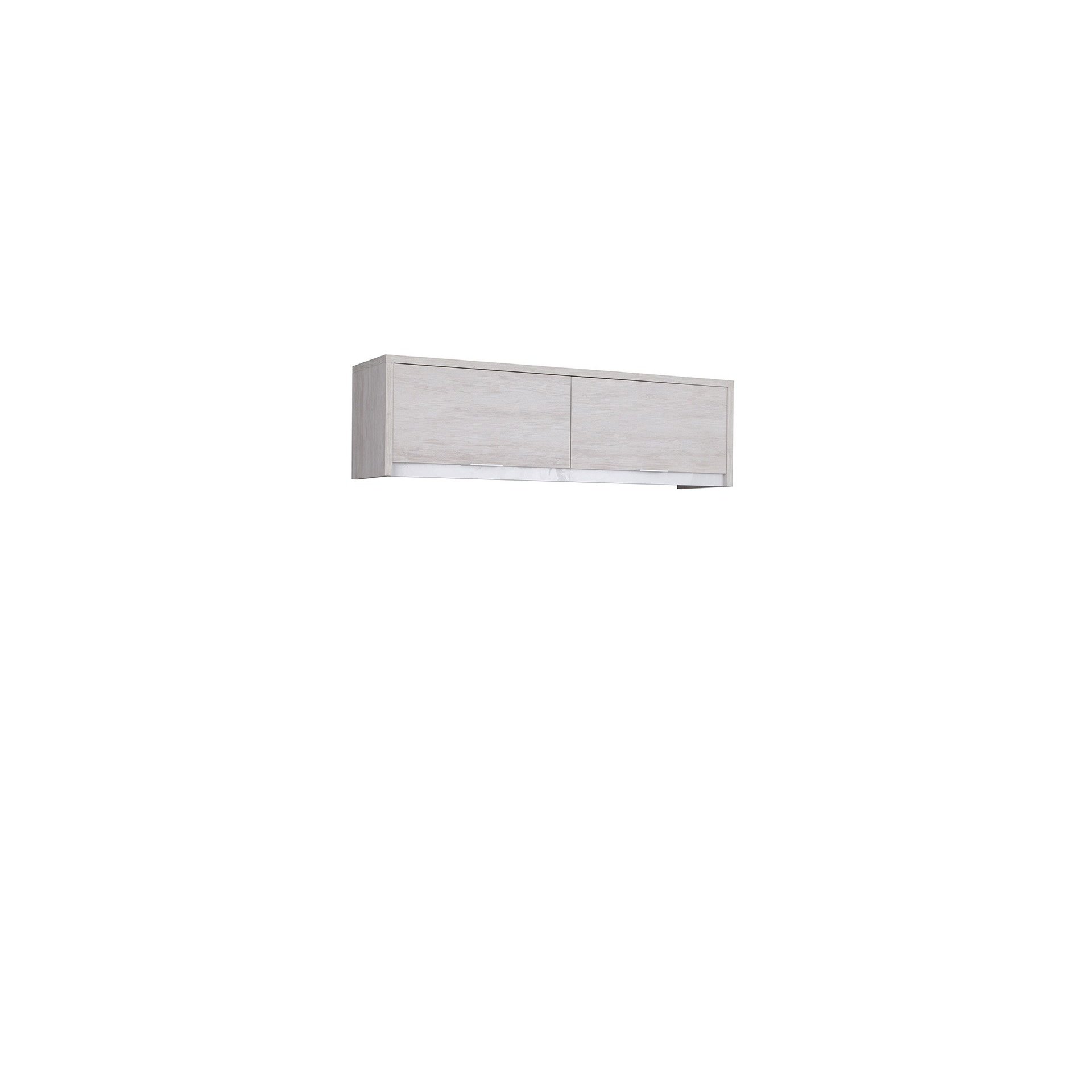 Denver 14 Floating Wall Hung Cabinet - 120cm White Oak / White Gloss