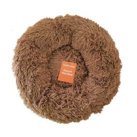 60cm x 26cm Brown Fluffy Donut Pet Bed