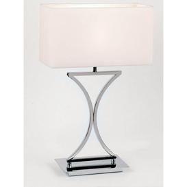 Endon 96930-TLCH Table lamp With Chrome Base & Cream Shade