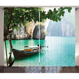 image-Tropisch Tropical Pencil Pleat Room Darkening Thermal Curtain