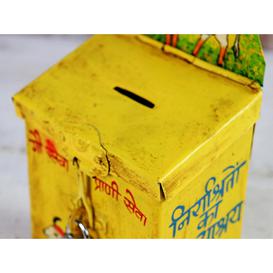 Colourful Rajasthani Money Box  Black