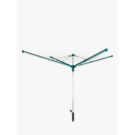 Leifheit Linomatic 500 Deluxe Easy Open Outdoor Rotary Clothes Airer with Cover and Retractable Keep-Clean Lines, 50m