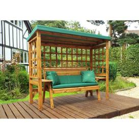 Wentworth Garden Arbour by Charles Taylor - 3 Seats Green Cushions