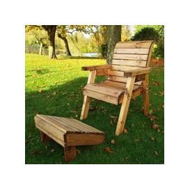 Scandinavian Redwood Garden Armchair Relaxer Set by Charles Taylor
