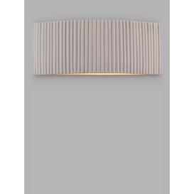 image-John Lewis & Partners Ribbed Arc Ceramic Wall Light, White