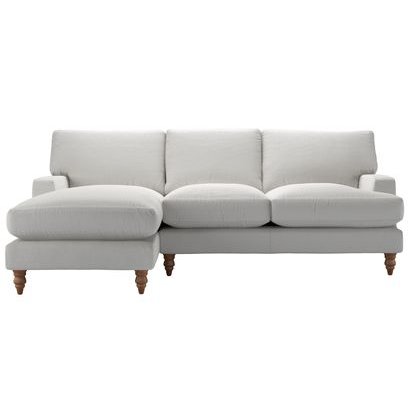 Isla Medium LHF Chaise Sofa in Alabaster Brushed Linen Cotton - sofa.com